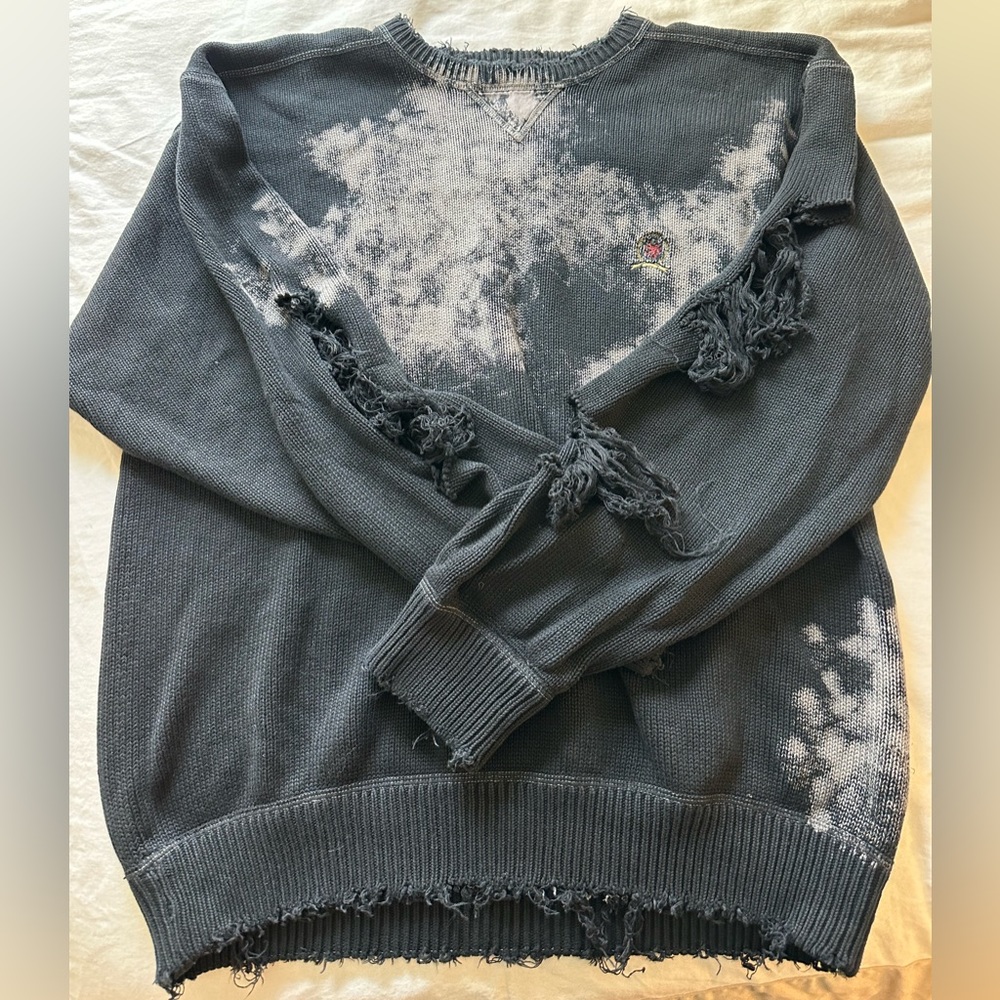 LF vintage bleached distressed sweater
